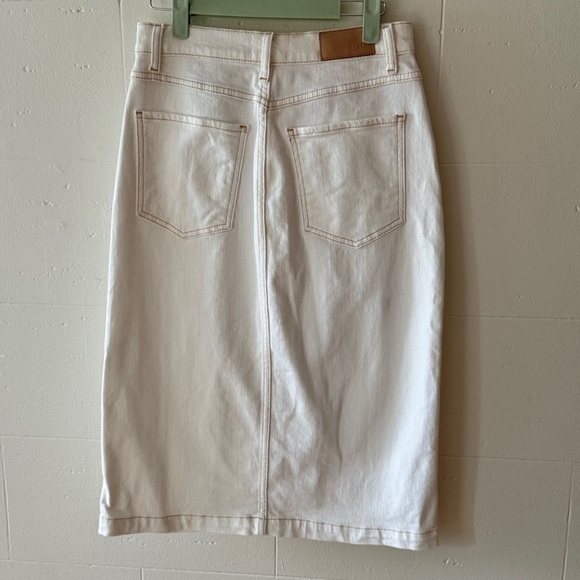 Rails Broadway White Denim Midi Skirt - Picture 15 of 16